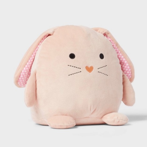 Pillowfort Pink Easter Bunny Mini Weighted Plush - Picture 3 of 7
